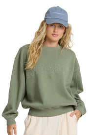 Billabong Vibes Kendal Women's Crew Sweatshirt - Army Green