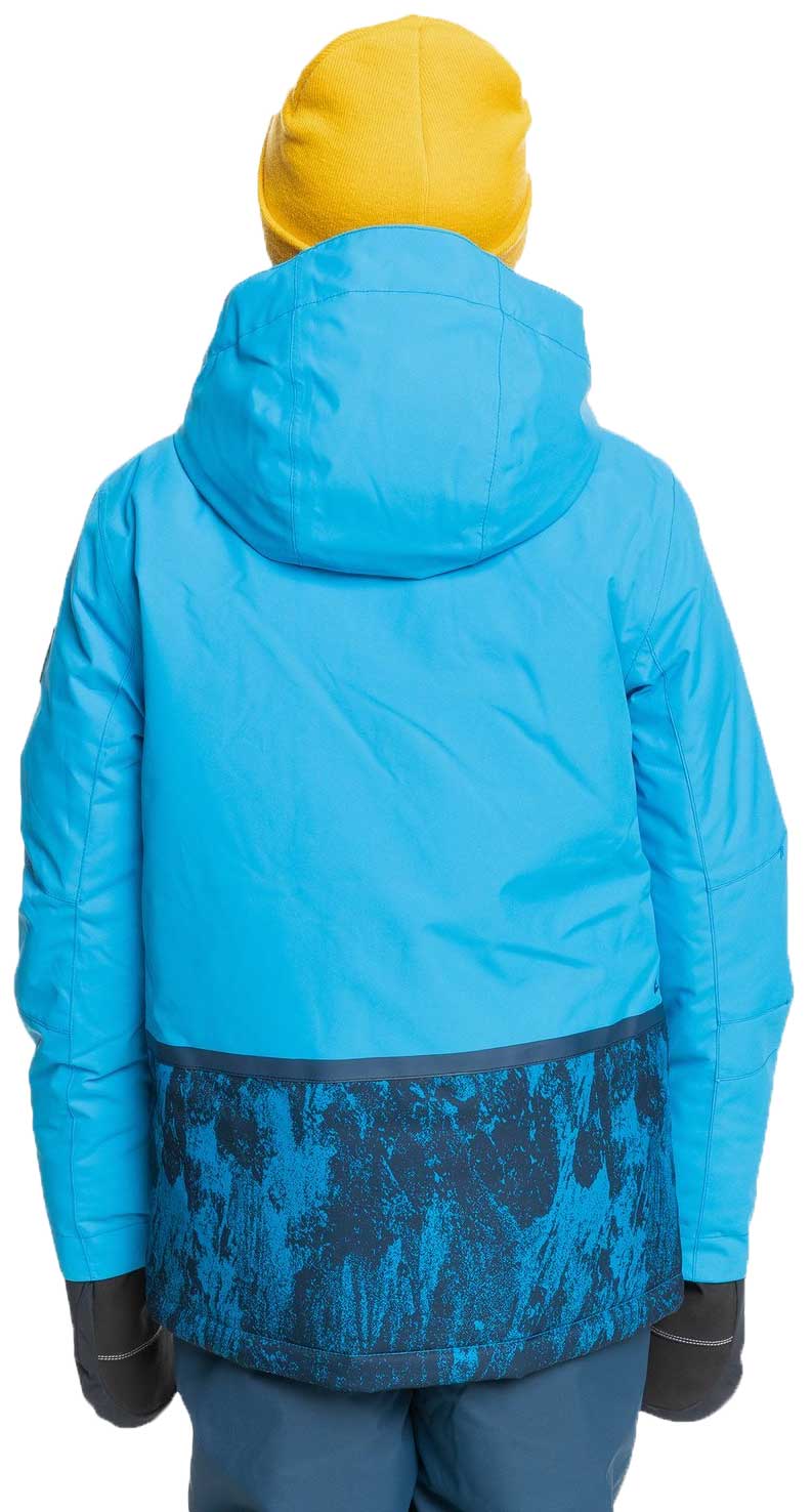Quiksilver Boy's Silvertip Snow Jacket - Brilliant Blue Parafinum, back view