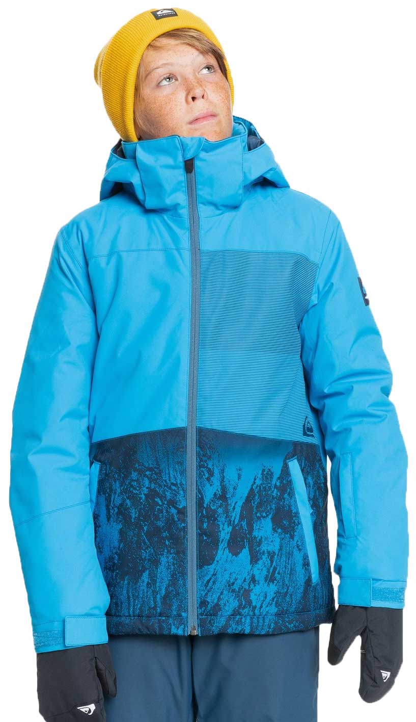 Quiksilver Boy's Silvertip Snow Jacket - Brilliant Blue Parafinum, front view