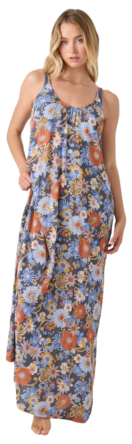 Roxy Soul Flower Women's Cover Up Dress - Gray Combo