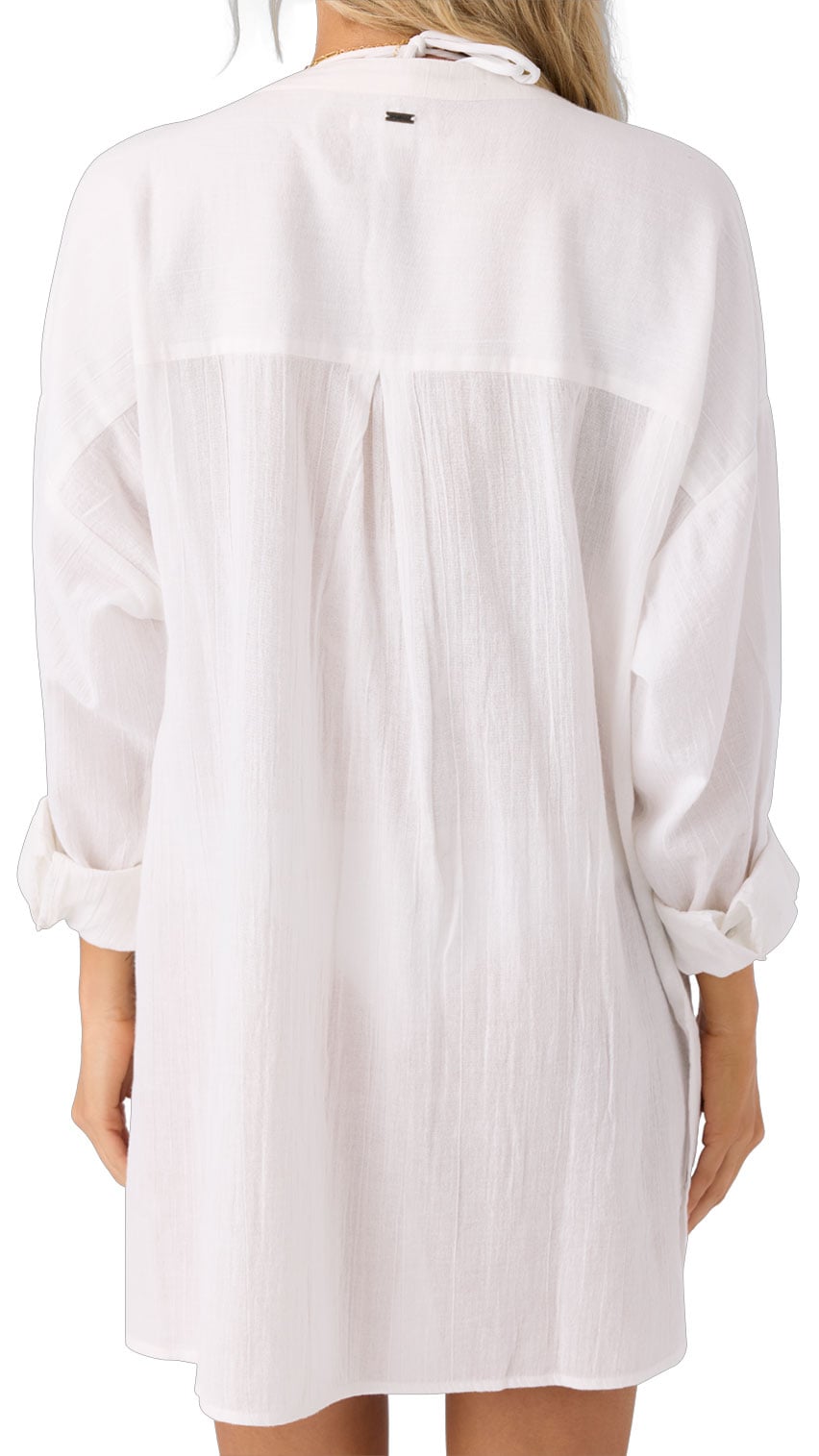 O'Neill Belizin Women's Long Sleeve Cover Up - White – back view