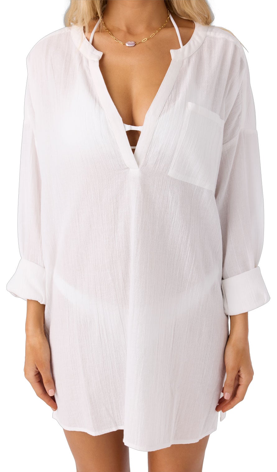O'Neill Belizin Women's Long Sleeve Cover Up - White – alternate view 1