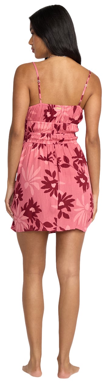 Billabong Rays All Day Mini Dress - Mauve Rose – back view