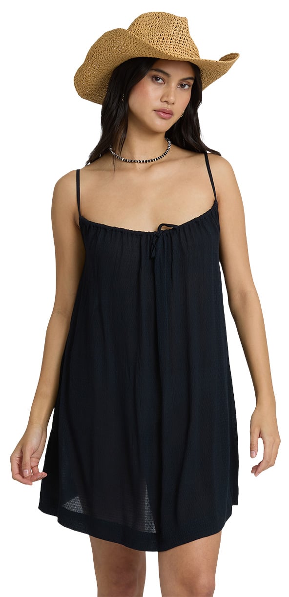 Billabong Beach Song Solid Mini Dress - Black Sands