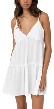 Rhythm Classic Tiered Women's Mini Dress - White