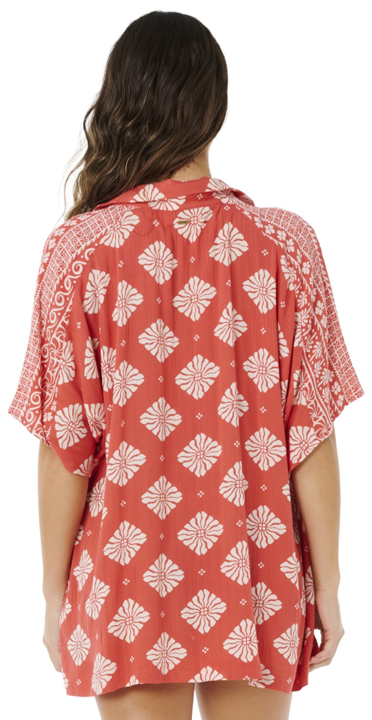 Rip Curl Ventura Viscose Women's Shirt - Red – back view