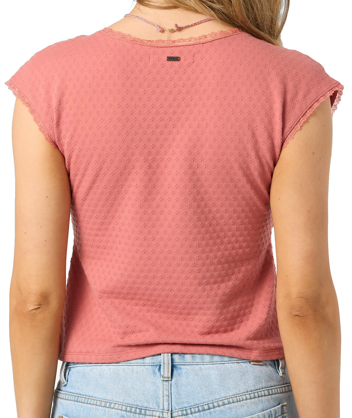 O'Neill Tamilyn Short Sleeve Women's Top - Canyon Rose – back view