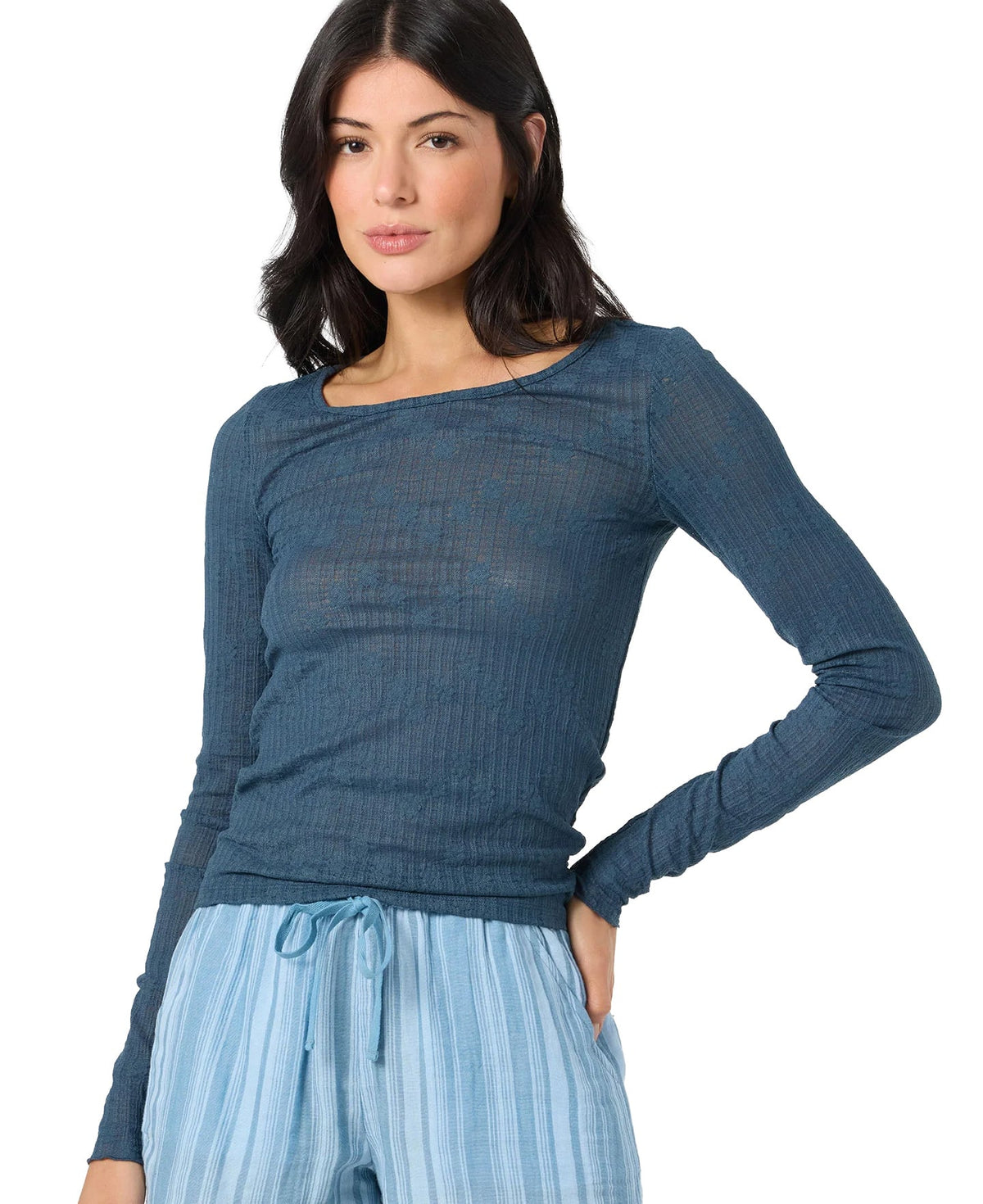 O'Neill Marliz Lace Long Sleeve Women's Top - Slate