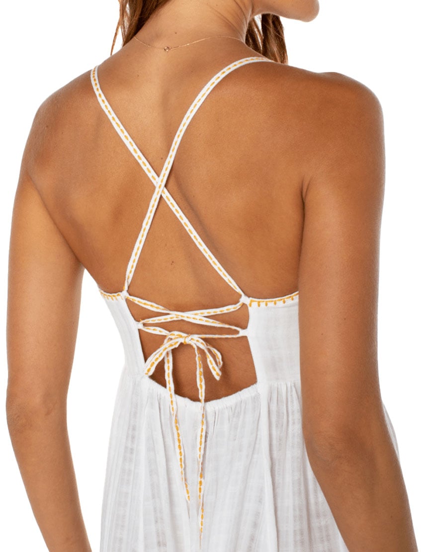Roxy Women’s Sunburst Maxi Dress - Strappy Open Back, Cloud Dancer Off-White – alternate view 2