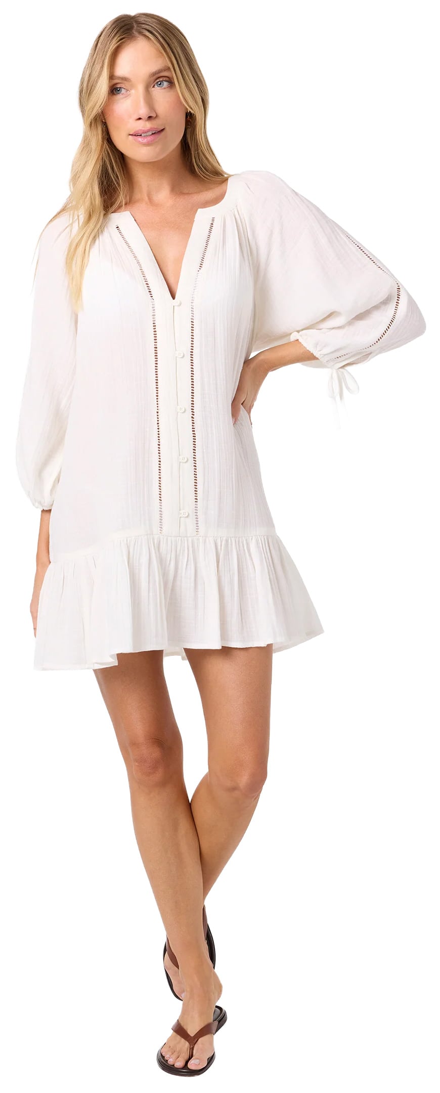 O'Neill Lou Women's Mini Coverup Dress - White