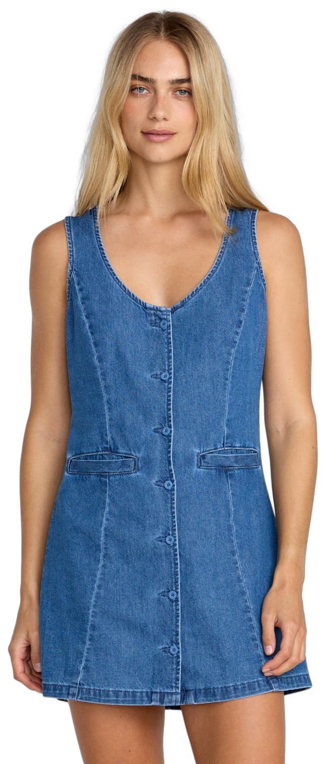 RVCA Lainey Women's Mini Dress - Crystal Blue