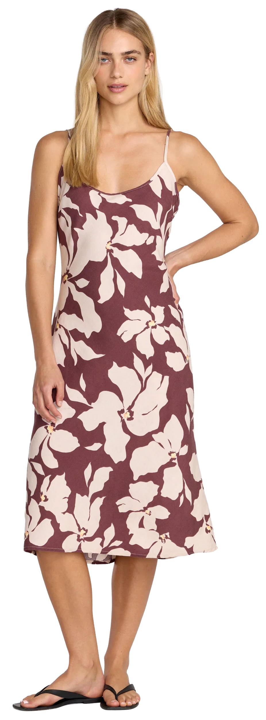 RVCA Lets Dance Women's Slip Dress - Terra Brown