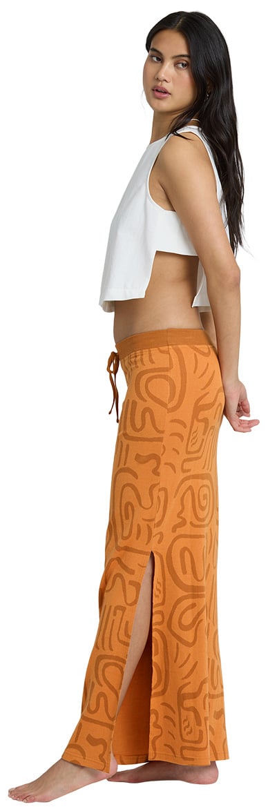 Billabong Embers Knit Women's Midi Skirt - Tangerine – alternate view 1