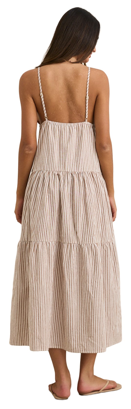 Rhythm Jaci Women's Maxi Dress - Tan – back view