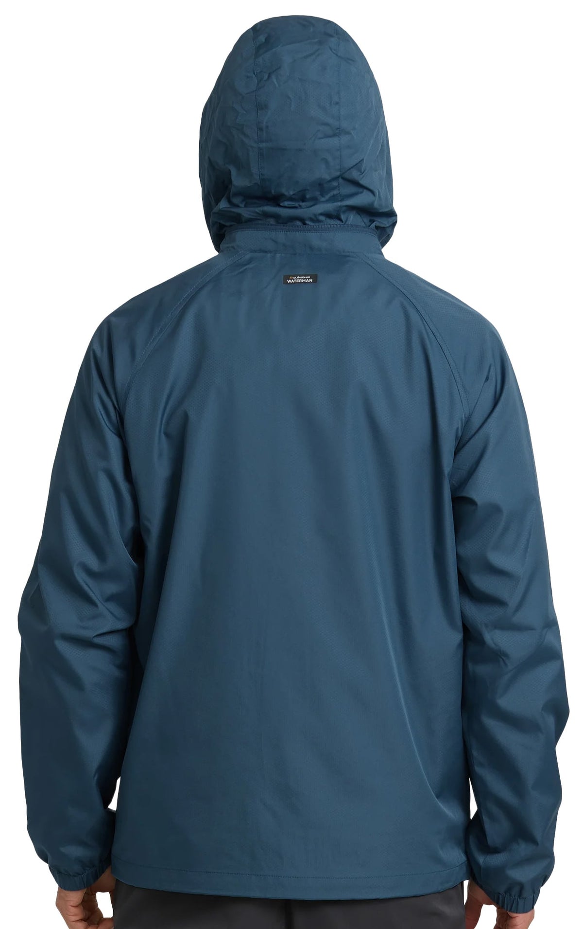 Quiksilver Waterman Shell Shock Water-Resistant Men's Long Sleeve Windbreaker - Ensign Blue – back view