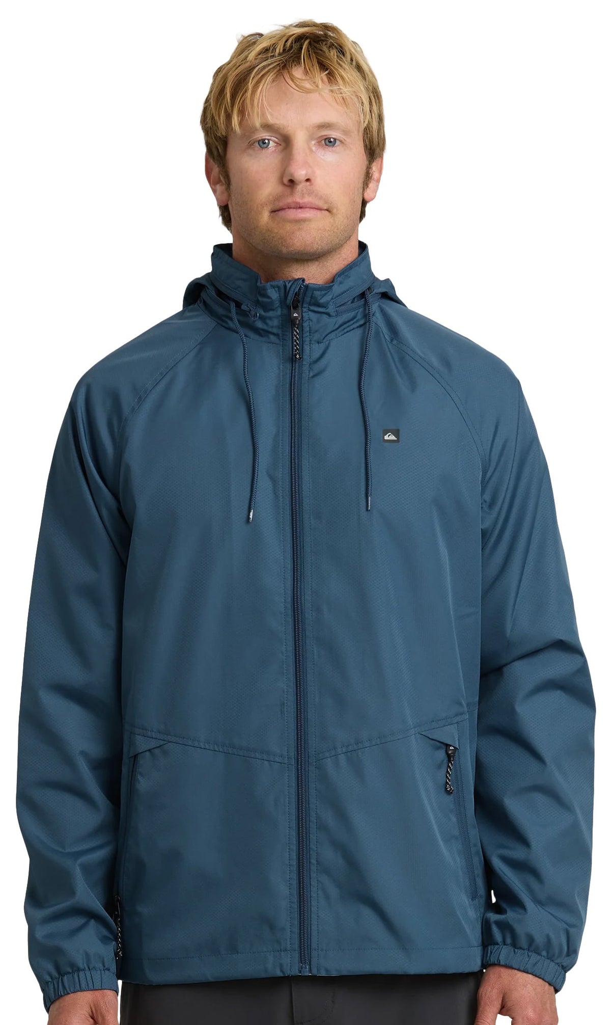 Quiksilver Waterman Shell Shock Water-Resistant Men's Long Sleeve Windbreaker - Ensign Blue