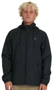 Quiksilver Waterman Shell Shock Water-Resistant Men's Long Sleeve Windbreaker - Black