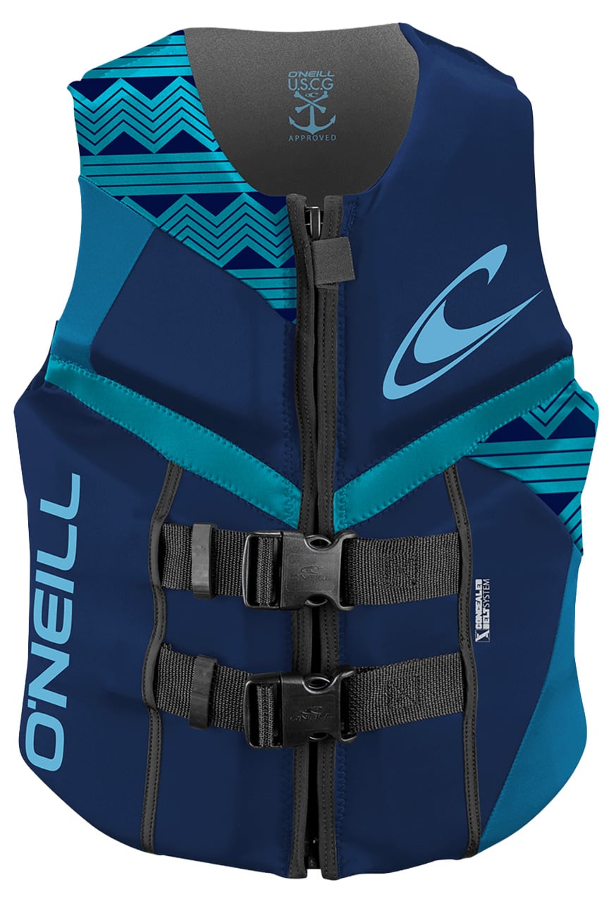 O'Neill Reactor USCG Women's Life Vest - Navy / Riviera / Turquoise