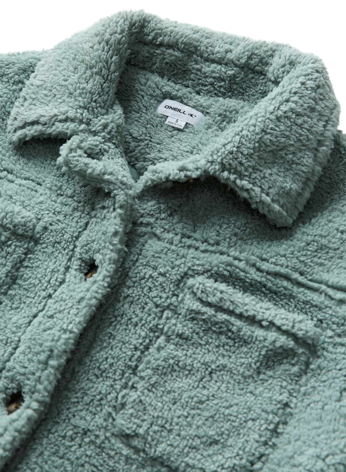 O'Neill Heath High Pile Oversized Fleece Women's Jacket - Silver Blue – alternate view 1