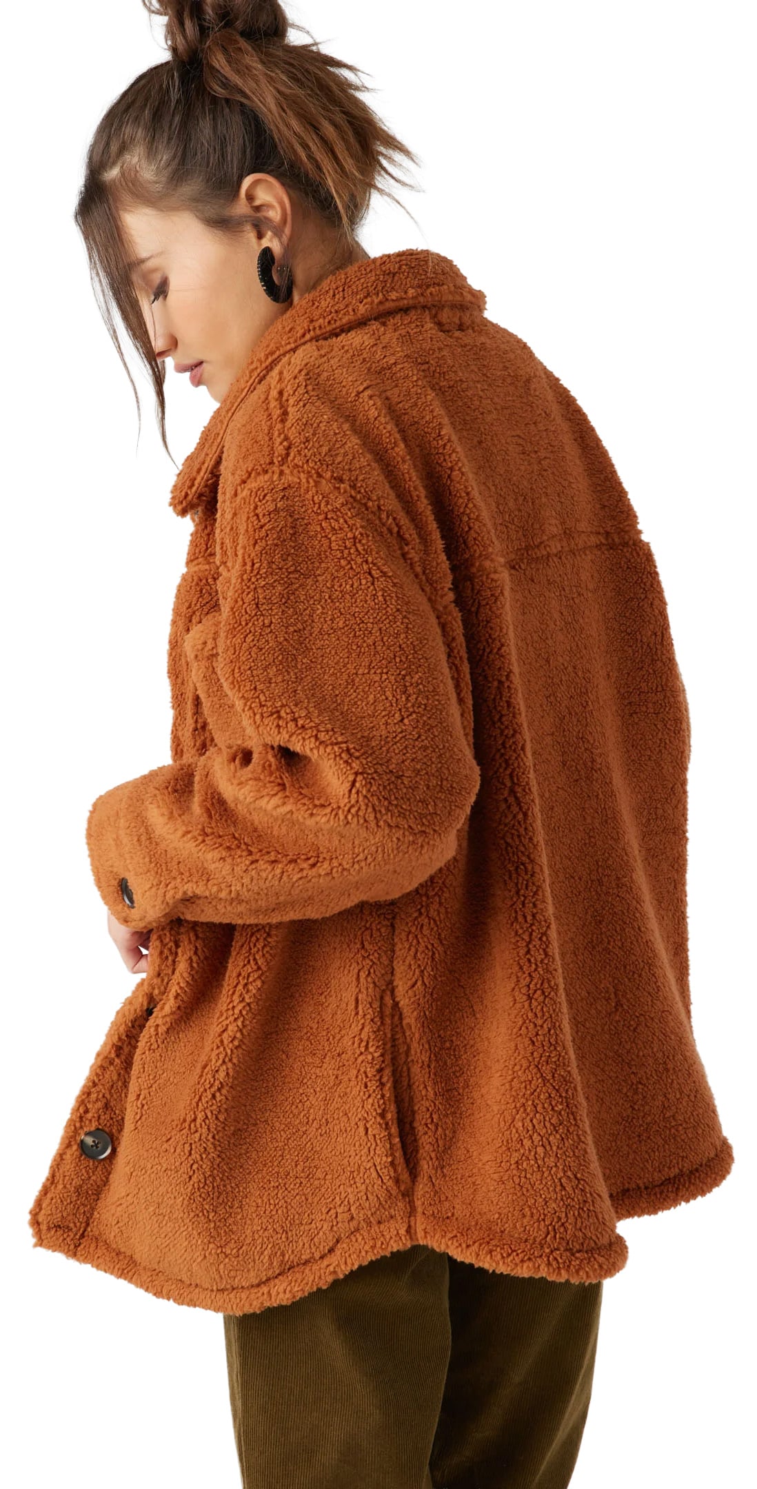 O'Neill Heath High Pile Oversized Fleece Women's Jacket - Sierra – back view