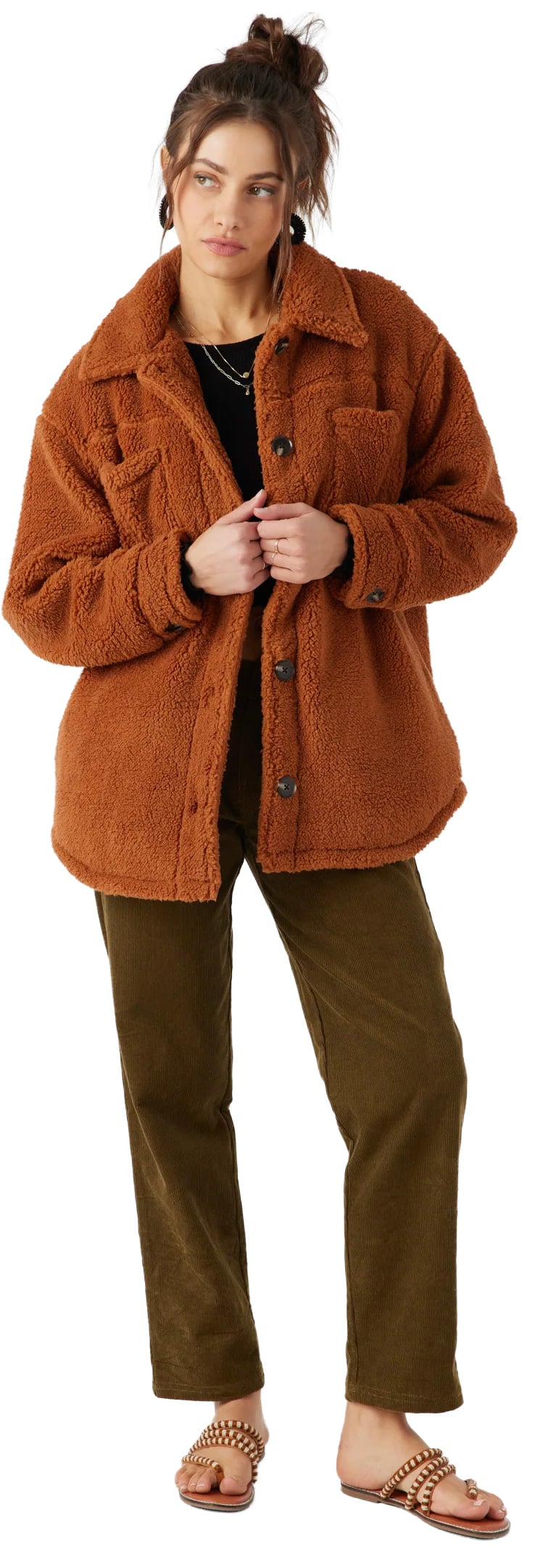 O'Neill Heath High Pile Oversized Fleece Women's Jacket - Sierra – alternate view 2