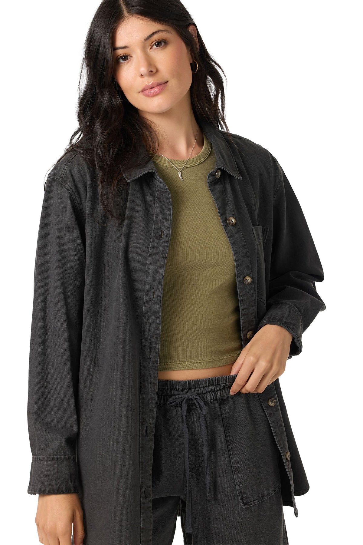 O'Neill Sevie Shacket Women's Jacket - Washed Black – alternate view 1