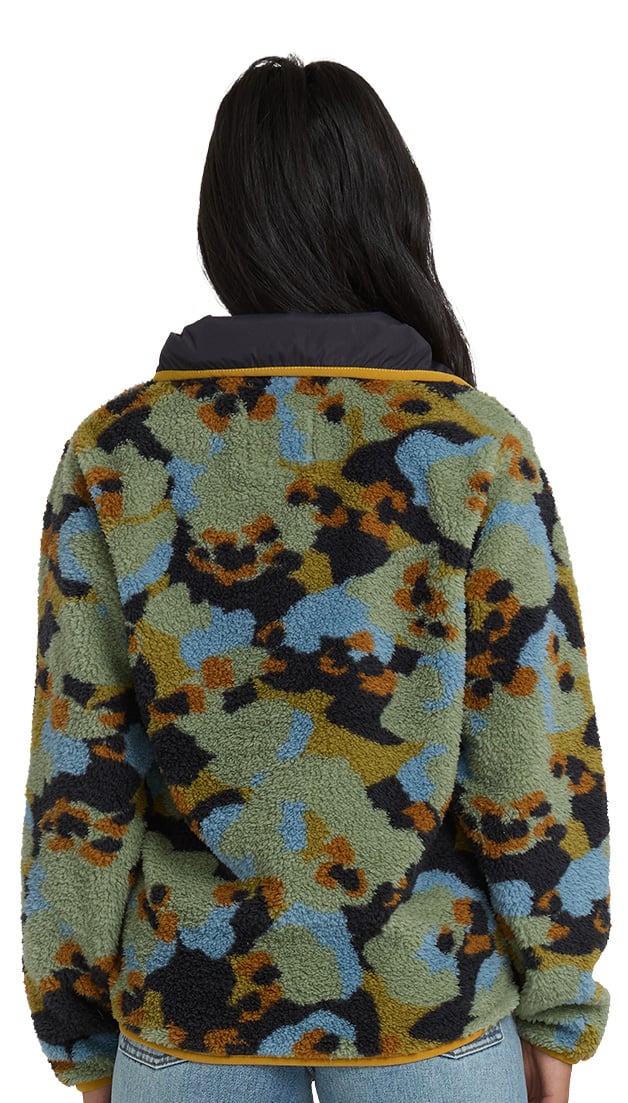 Billabong Switchback Pullover Women's Jacket - Dark Green – back view