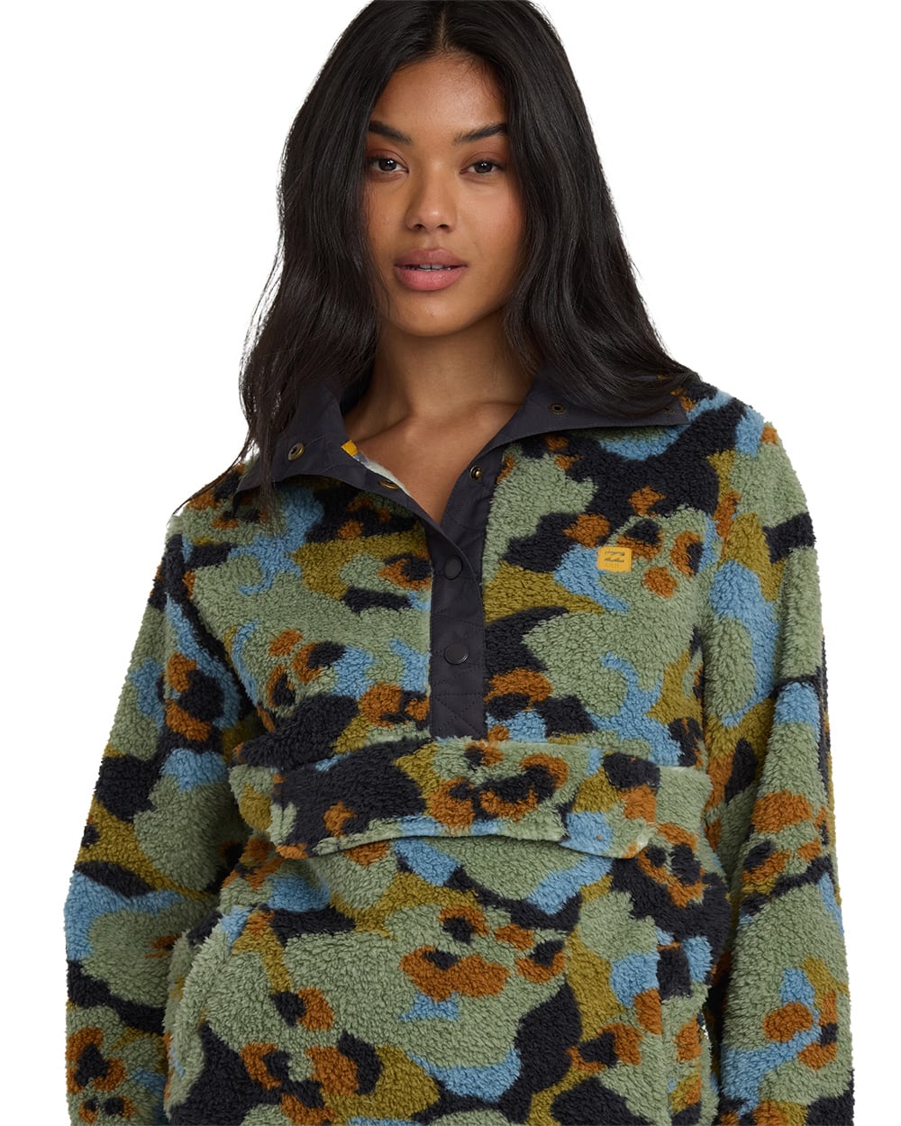 Billabong Switchback Pullover Women's Jacket - Dark Green – alternate view 1