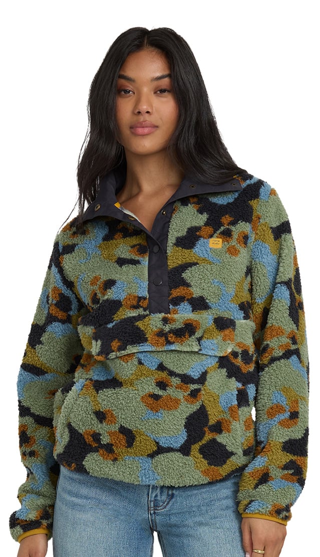Billabong Switchback Pullover Women's Jacket - Dark Green