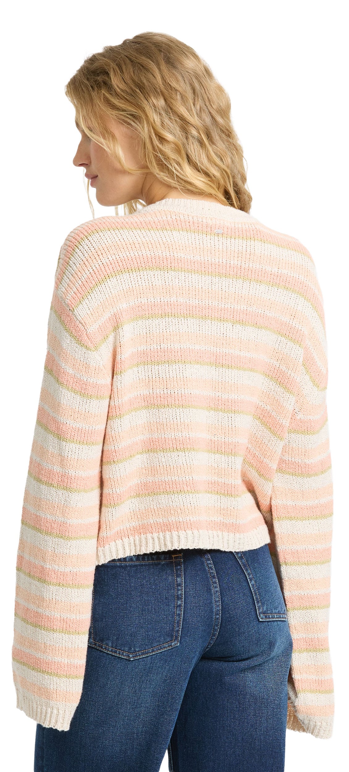 Billabong Bright Sol Women's Crewneck Sweater - Light Peach – back view