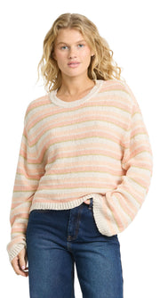 Billabong Bright Sol Women's Crewneck Sweater - Light Peach