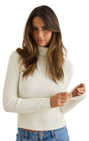 Rhythm Amara Roll Neck Knit - White