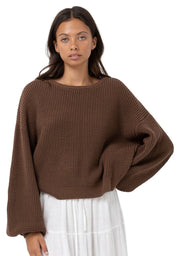 Rhythm Classic Knit Jumper - Chocolate