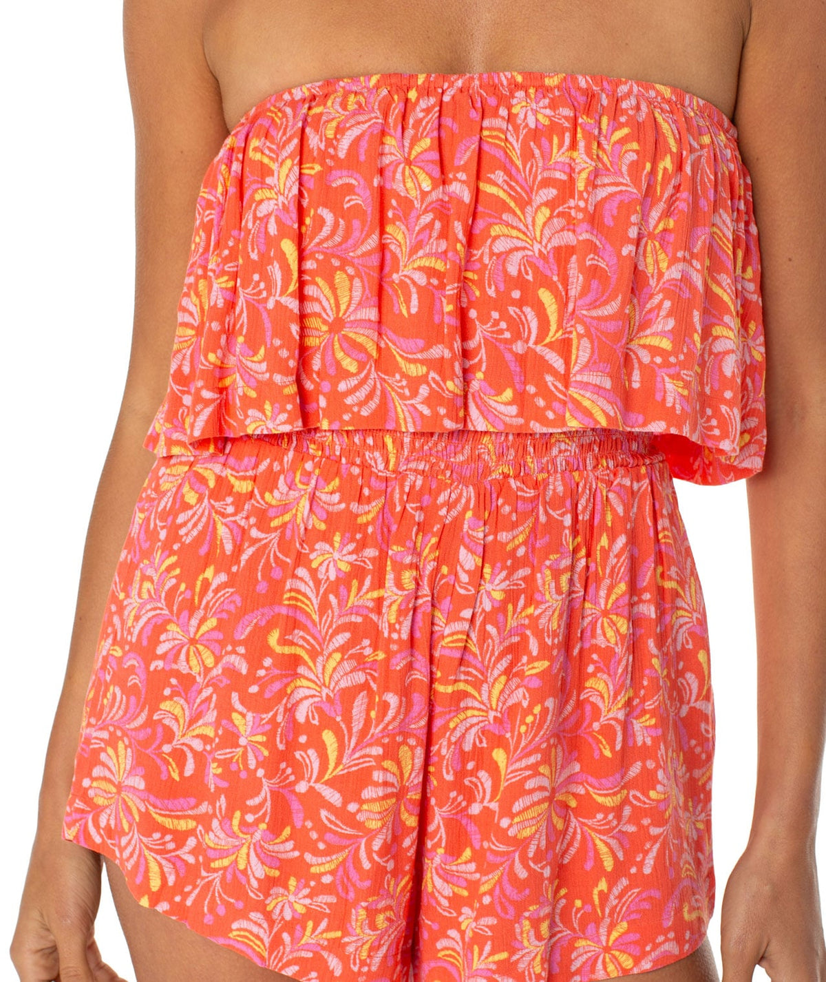 Roxy Let's Go Women's Romper - Hot Coral Sea Spell – alternate view 1