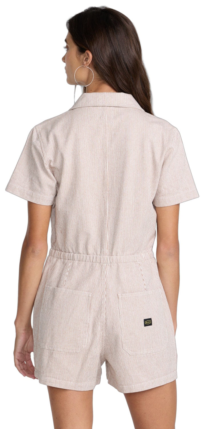 RVCA Labor Dayshift Women's Romper - Cocoa – back view