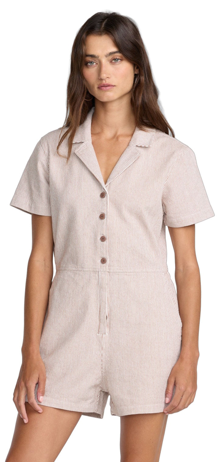 RVCA Labor Dayshift Women's Romper - Cocoa