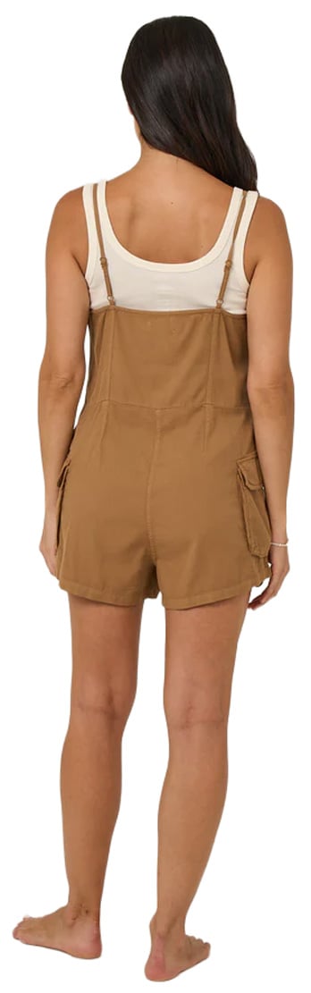 Salty Crew Driftwood Women's Romper - Bronze Brown – back view