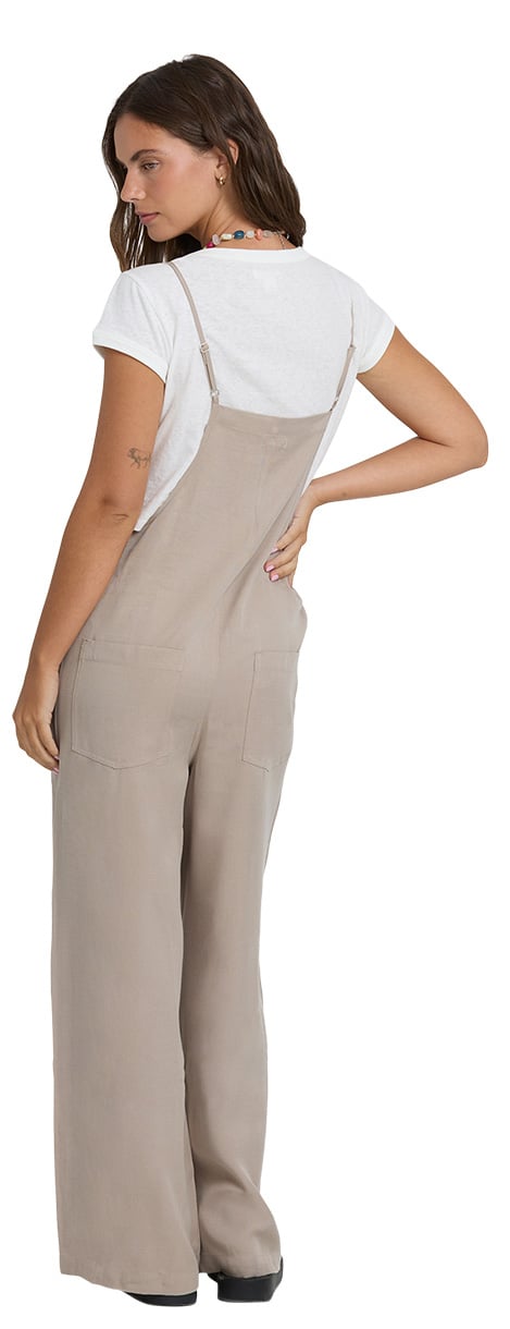 Billabong Best Ever Women's Jumpsuit - Cobblestone – back view