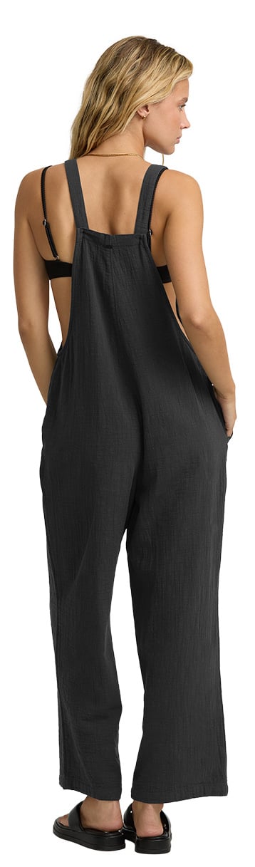 Billabong Pacific Time Solid Women's Jumpsuit - Black Sands – back view