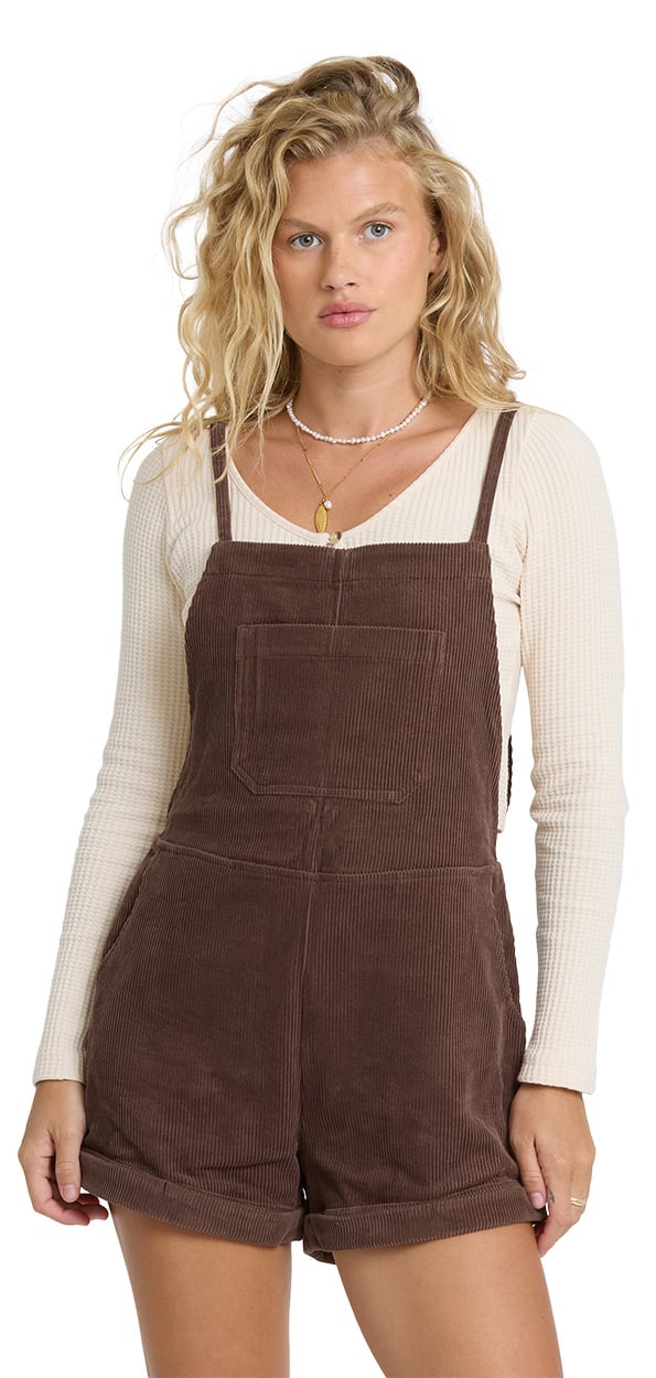 Billabong Wild Pursuit Cord Women's Overall - Teak