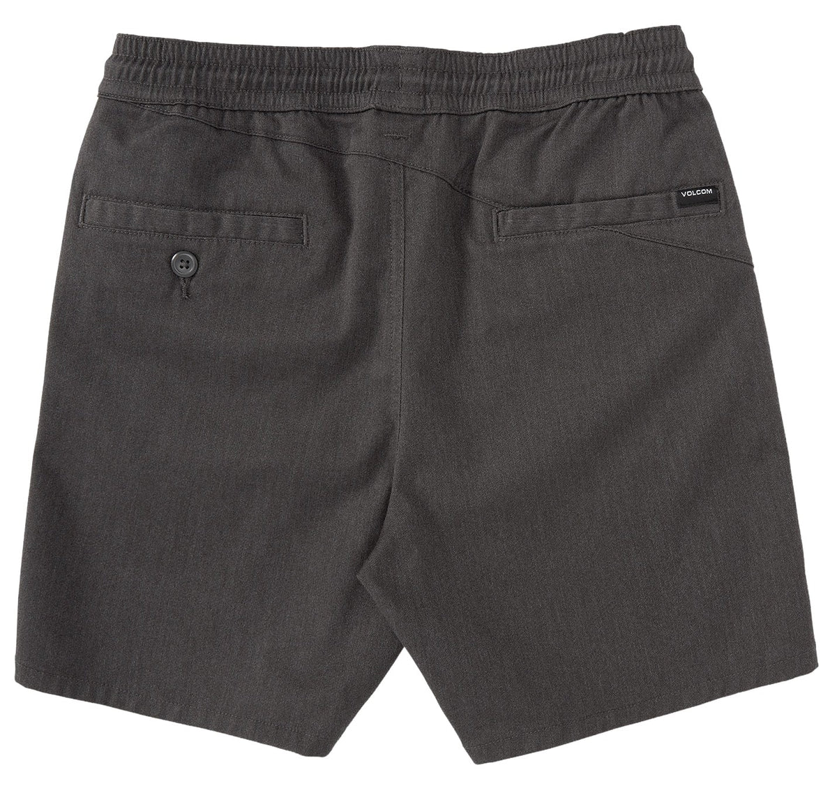 Volcom Frickin Elastic Waist Kid's Shorts - Charcoal Heather – back view