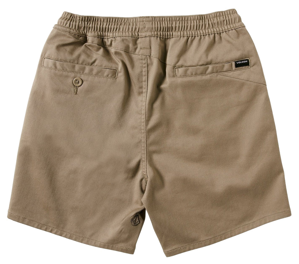 Volcom Frickin Elastic Waist Kid's Shorts - Khaki – back view