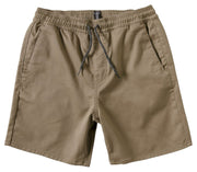 Volcom Frickin Elastic Waist Kid's Shorts - Khaki