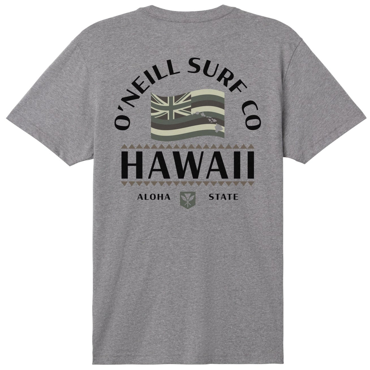 O'Neill Hawaii Flag SS T-Shirt - Heather Grey – back view