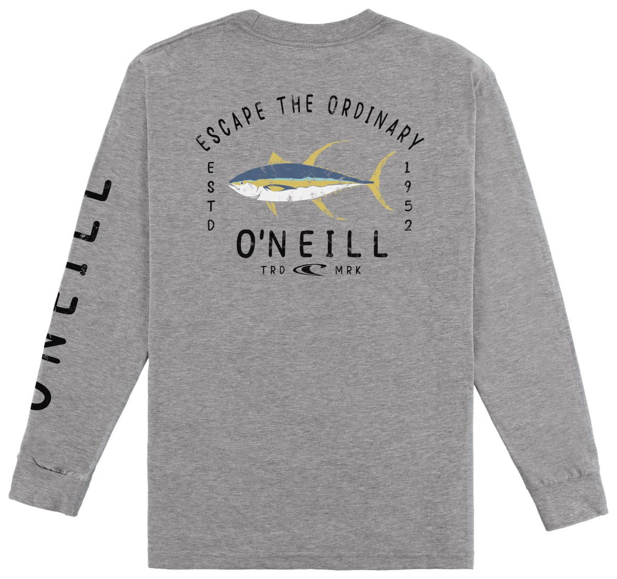 O'Neill Grindz LS T-Shirt - Heather Grey – back view