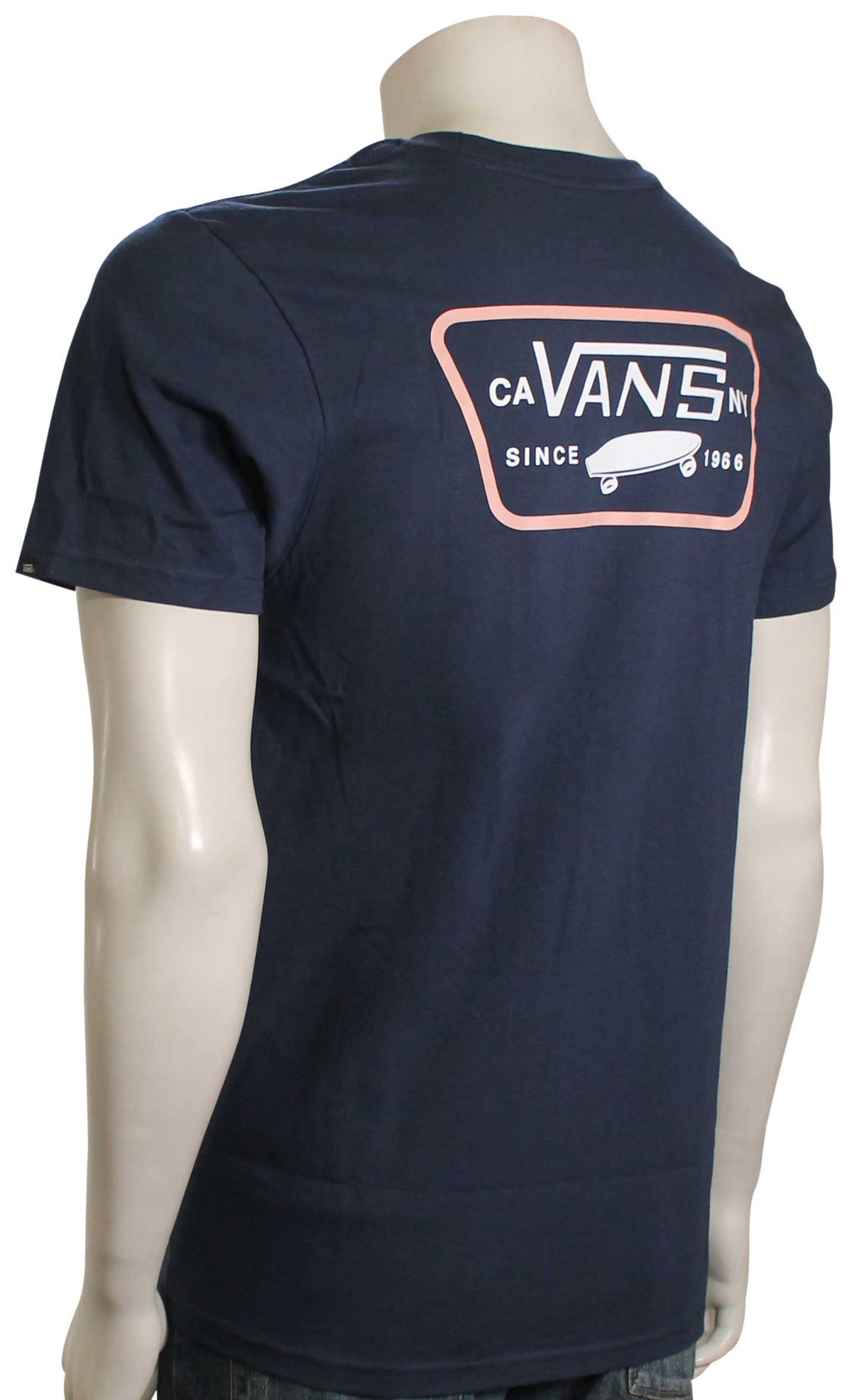 Vans Full Back Patch T-Shirt - Dark Blue / Vans White – back view
