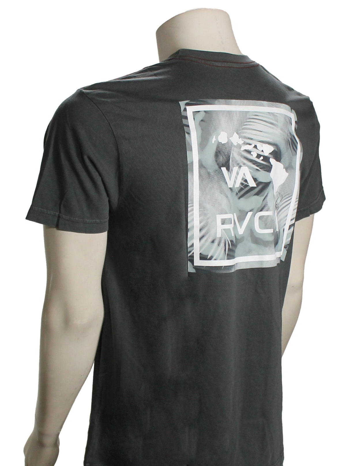 RVCA VA All The Way Spray Palm T-Shirt - Pirate Black