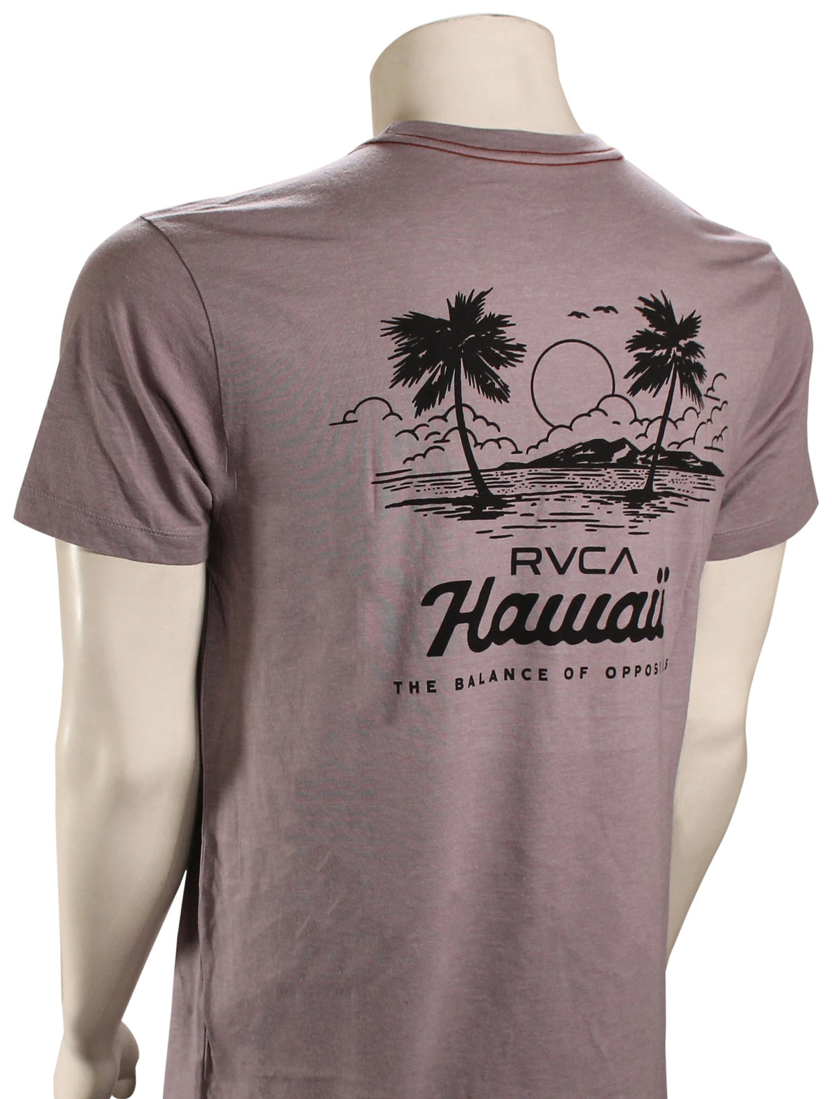 RVCA Island Time SS T-Shirt - Grey Ridge – back view