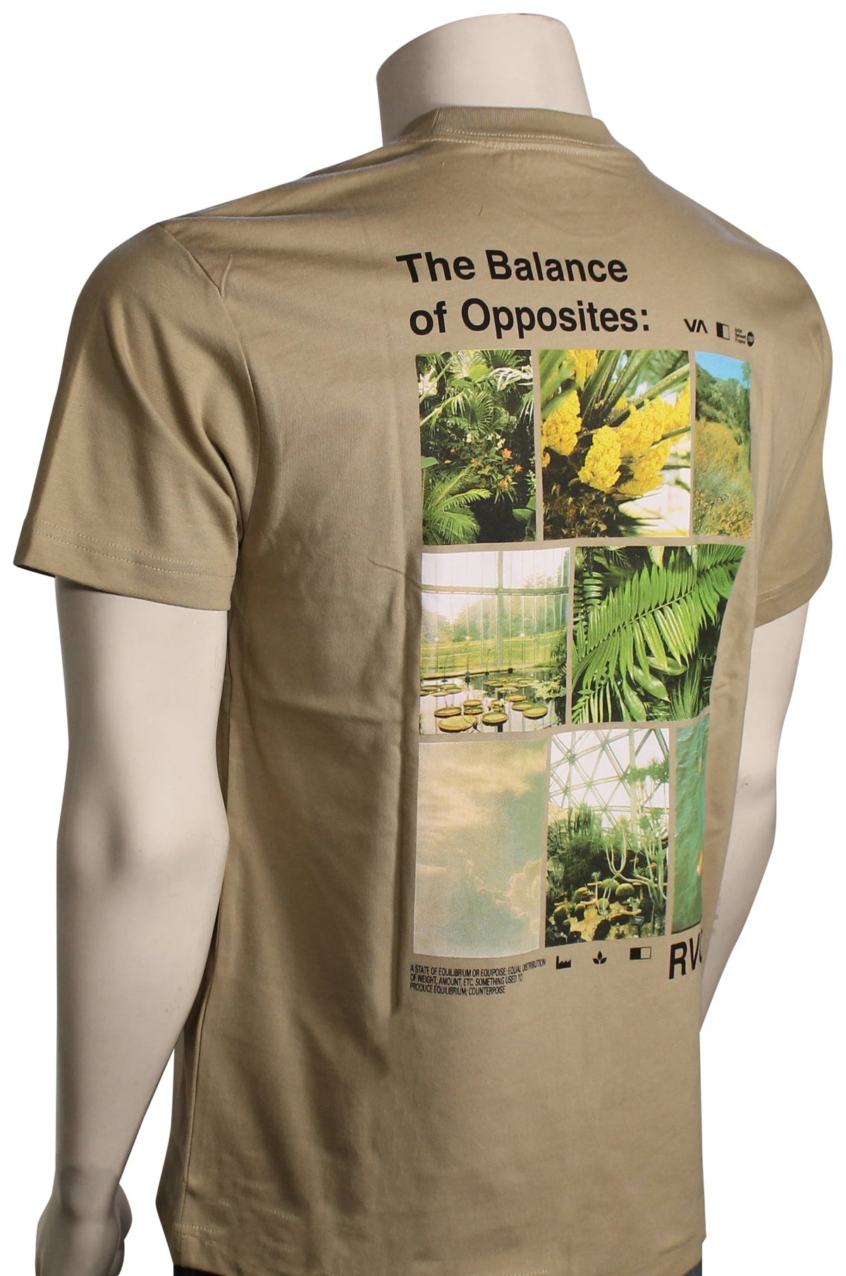 RVCA Textbook SS T-Shirt - Khaki – back view