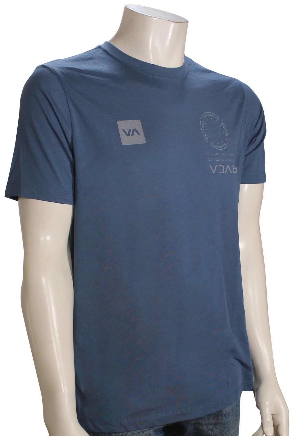 RVCA VA Mark Reflective SS T-Shirt - Dark Denim